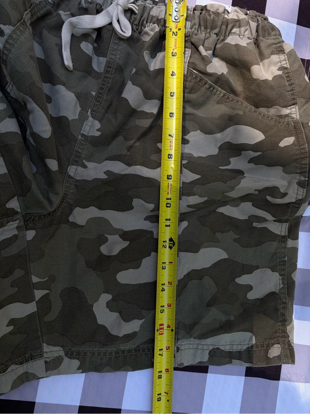 aerie Olive Camo Drawstring Utility Shorts - Picture 9 of 11